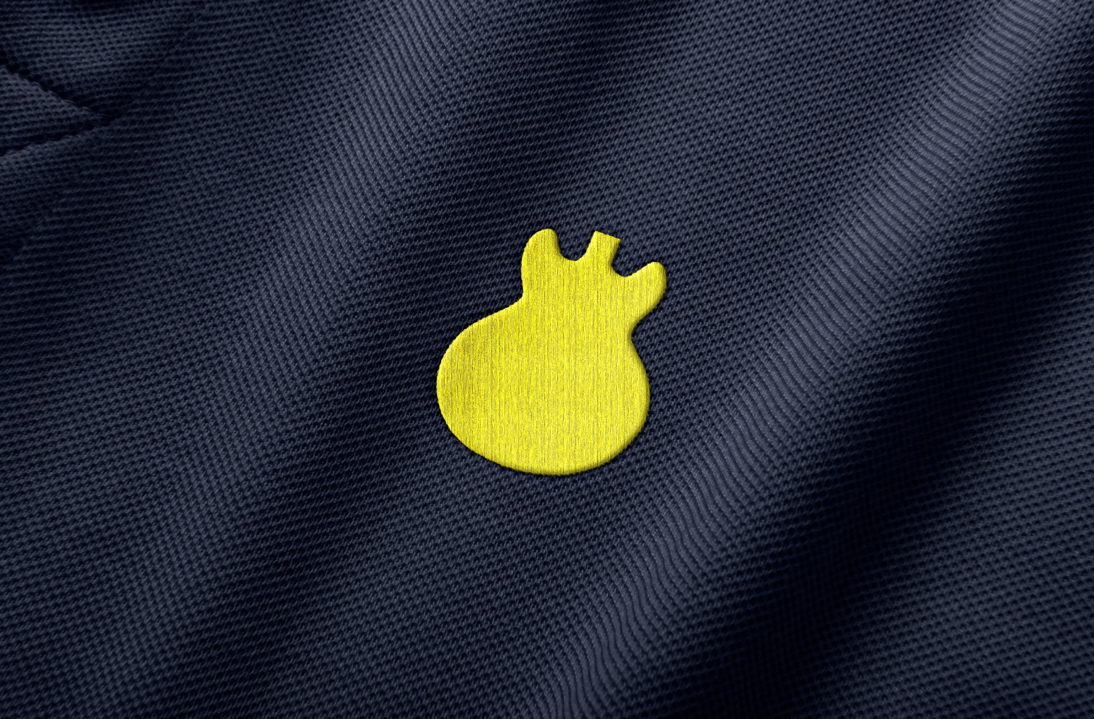 Semi-Acoustic Guitar Embroidered Polo Shirt - Image 3